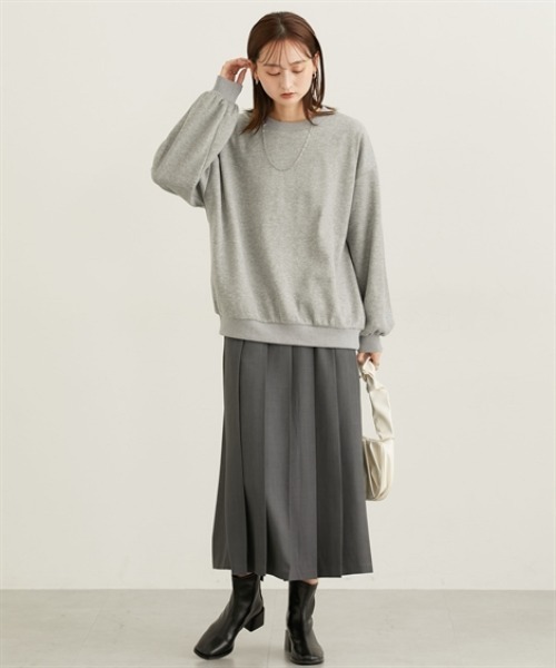 nissen(ニッセン)の「裏起毛ボリューム袖トレーナー(Tシャツ/カットソー・レディース・ライトブルー/ベージュ/チャコールグレー/パープル/ライトベージュ・3L/LL/L/M)」の18枚目の写真