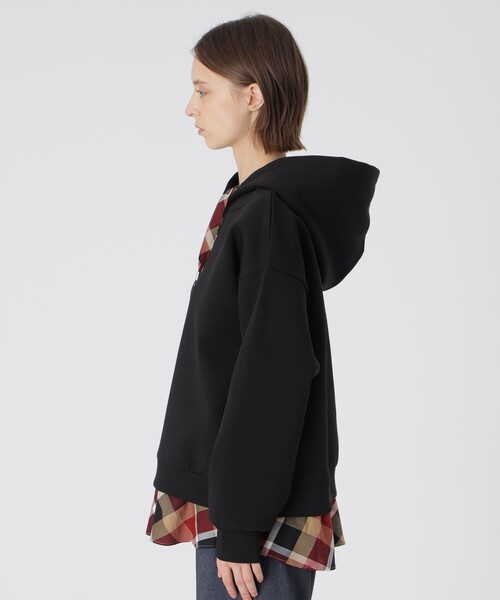 BLUE LABEL CRESTBRIDGE（ブルーレーベルクレストブリッジ）の「【一部店舗限定】レイヤードパーカー（パーカー・レディース・ブラック/オフホワイト/ネイビー・38）」の10枚目の写真