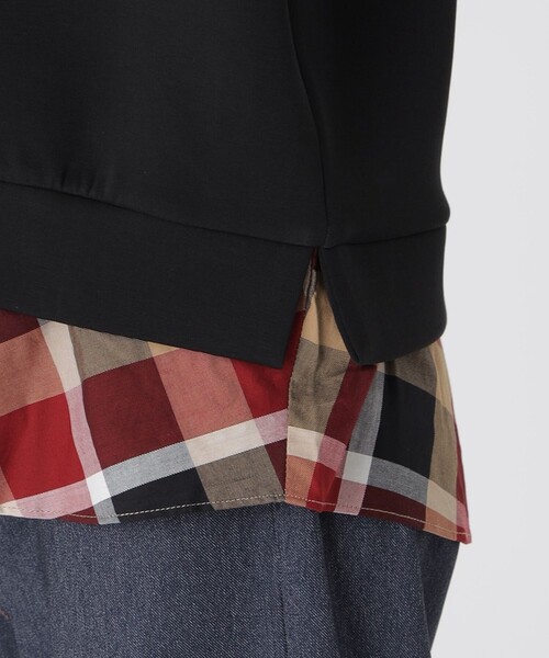 BLUE LABEL CRESTBRIDGE（ブルーレーベルクレストブリッジ）の「【一部店舗限定】レイヤードパーカー（パーカー・レディース・ブラック/オフホワイト/ネイビー・38）」の12枚目の写真