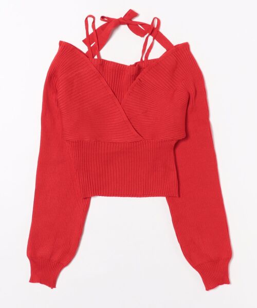 STYLEBLOCK(スタイルブロック)の「ツーピースニット(ニット/セーター・レディース・ホワイト/ピンク/レッド/ブラウン/ブラック・FREE)」の6枚目の写真