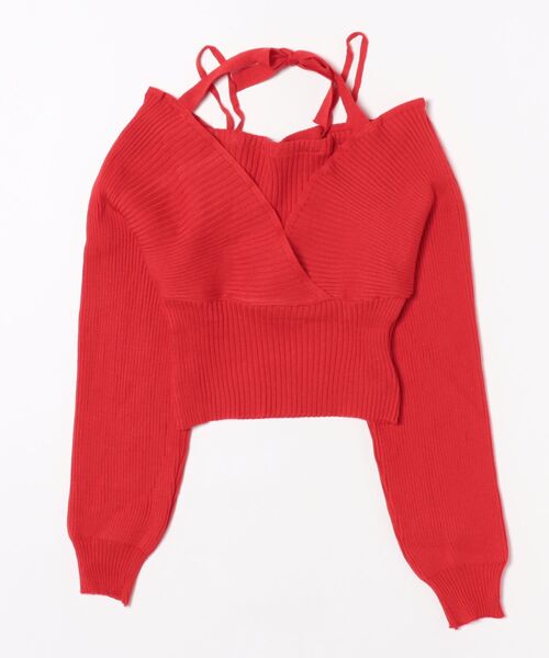 STYLEBLOCK(スタイルブロック)の「ツーピースニット(ニット/セーター・レディース・ホワイト/ピンク/レッド/ブラウン/ブラック・FREE)」の11枚目の写真