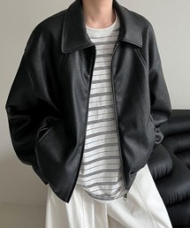 オーバーサイズ」に該当するライダースジャケットファッション通販