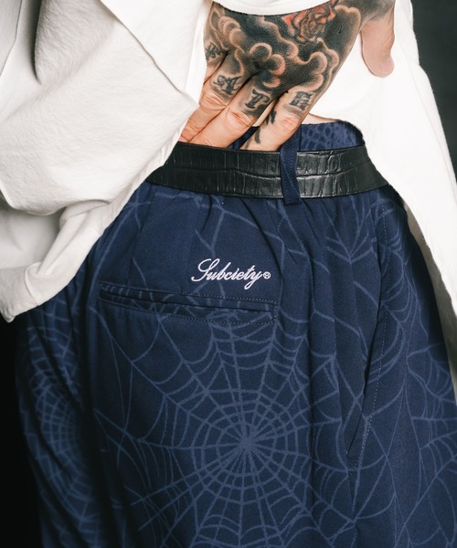 Subciety（サブサエティ）の「Spiderweb slacks（スラックス・メンズ・ブラック/ネイビー・SMALL/MEDIUM/LARGE/X-LARGE）」の13枚目の写真
