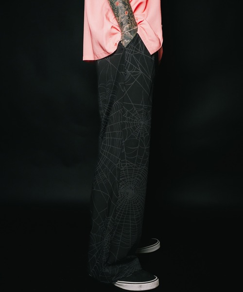 Subciety（サブサエティ）の「Spiderweb slacks（スラックス・メンズ・ブラック/ネイビー・SMALL/MEDIUM/LARGE/X-LARGE）」の9枚目の写真