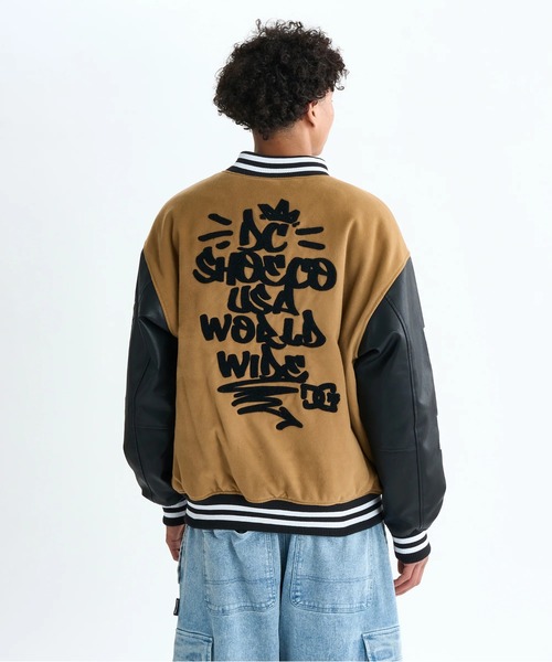 DC SHOES(ディーシーシューズ)の「25 VARSITY JACKET/DCメルトンスタジャン(その他アウター・メンズ・ブラック/ベージュ・SMALL/X-LARGE/LARGE/MEDIUM)」の5枚目の写真