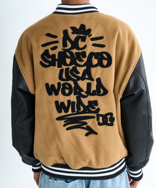 DC SHOES(ディーシーシューズ)の「25 VARSITY JACKET/DCメルトンスタジャン(その他アウター・メンズ・ブラック/ベージュ・SMALL/X-LARGE/LARGE/MEDIUM)」の6枚目の写真
