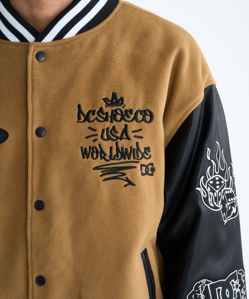DC SHOES(ディーシーシューズ)の「25 VARSITY JACKET/DCメルトンスタジャン(その他アウター・メンズ・ブラック/ベージュ・SMALL/X-LARGE/LARGE/MEDIUM)」の7枚目の写真