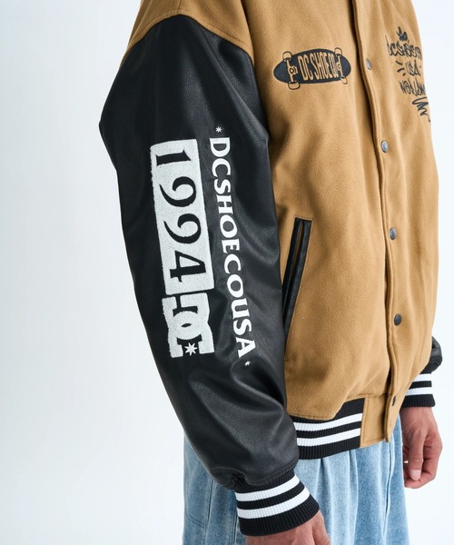 DC SHOES(ディーシーシューズ)の「25 VARSITY JACKET/DCメルトンスタジャン(その他アウター・メンズ・ブラック/ベージュ・SMALL/X-LARGE/LARGE/MEDIUM)」の9枚目の写真