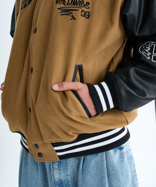 DC SHOES(ディーシーシューズ)の「25 VARSITY JACKET/DCメルトンスタジャン(その他アウター・メンズ・ブラック/ベージュ・SMALL/X-LARGE/LARGE/MEDIUM)」の10枚目の写真