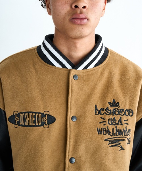 DC SHOES(ディーシーシューズ)の「25 VARSITY JACKET/DCメルトンスタジャン(その他アウター・メンズ・ブラック/ベージュ・SMALL/X-LARGE/LARGE/MEDIUM)」の12枚目の写真