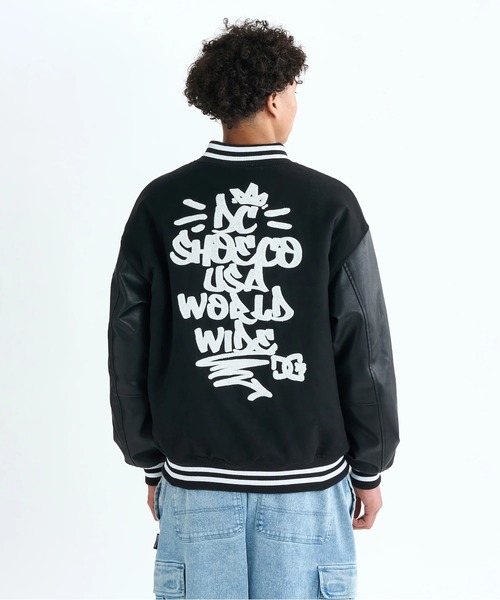 DC SHOES(ディーシーシューズ)の「25 VARSITY JACKET/DCメルトンスタジャン(その他アウター・メンズ・ブラック/ベージュ・SMALL/X-LARGE/LARGE/MEDIUM)」の3枚目の写真