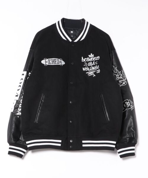 DC SHOES(ディーシーシューズ)の「25 VARSITY JACKET/DCメルトンスタジャン(その他アウター・メンズ・ブラック/ベージュ・SMALL/X-LARGE/LARGE/MEDIUM)」の4枚目の写真