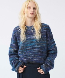 《UNISEX》Italian Imported Yarn Prime-Over Crew Neck Pullover Knit/イタリアンインポートヤーンプライムオーバークルーネックプルオーバーニット【MAISON SPECIAL/メゾンスペシャル】