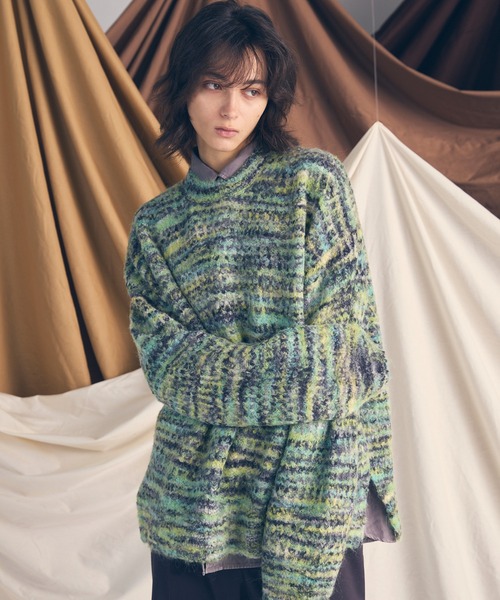 UNISEX》Italian Imported Yarn Prime-Over Crew Neck Pullover Knit