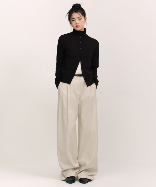 MUSINSA STANDARD WOMAN（ムシンサスタンダードウーマン）の「ウィメンズディープタックエクストラワイドチノパンツ[クリーム]（その他パンツ・レディース・その他・28/30/24/26）」の13枚目の写真