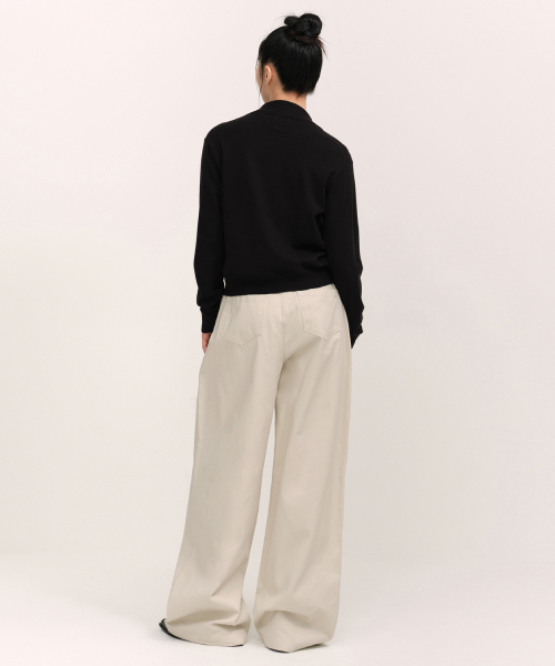 MUSINSA STANDARD WOMAN（ムシンサスタンダードウーマン）の「ウィメンズディープタックエクストラワイドチノパンツ[クリーム]（その他パンツ・レディース・その他・28/30/24/26）」の11枚目の写真