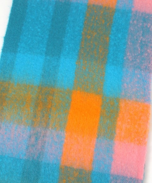 LEPSIM（レプシィム）の「チェック太フリンジストール　587981（ストール/ショール・レディース・グレー系その他/パープル系その他/オレンジ系その他・ONE SIZE）」の16枚目の写真