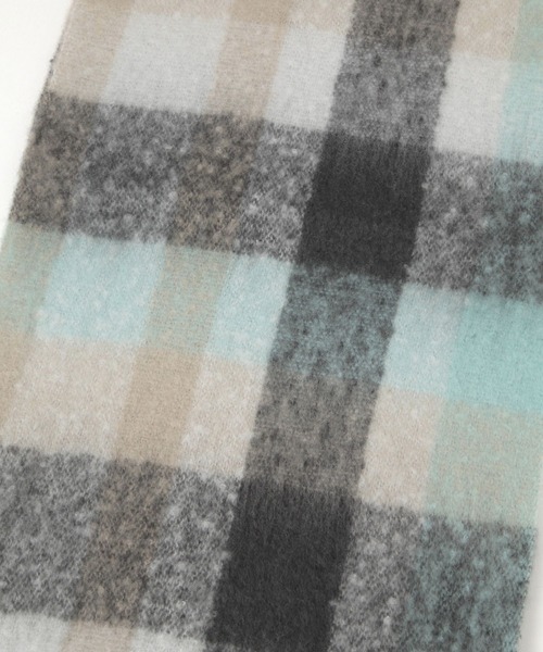 LEPSIM（レプシィム）の「チェック太フリンジストール　587981（ストール/ショール・レディース・グレー系その他/パープル系その他/オレンジ系その他・ONE SIZE）」の18枚目の写真