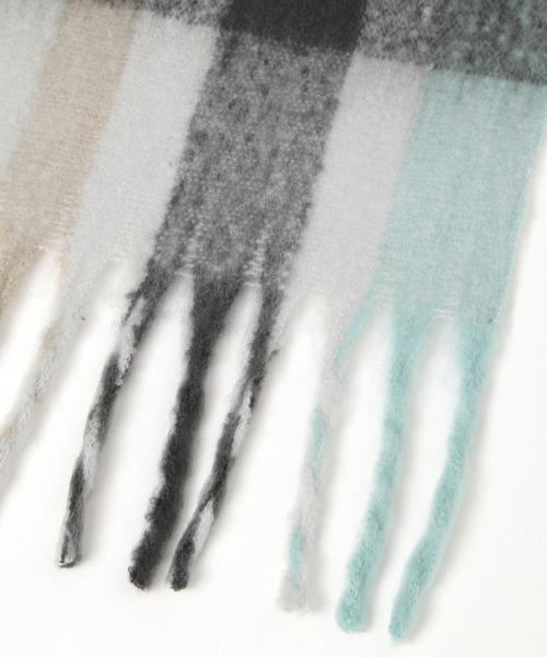 LEPSIM（レプシィム）の「チェック太フリンジストール　587981（ストール/ショール・レディース・グレー系その他/パープル系その他/オレンジ系その他・ONE SIZE）」の19枚目の写真