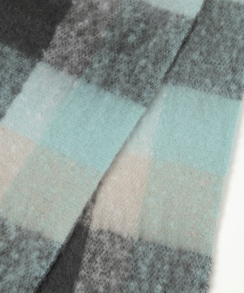 LEPSIM（レプシィム）の「チェック太フリンジストール　587981（ストール/ショール・レディース・グレー系その他/パープル系その他/オレンジ系その他・ONE SIZE）」の20枚目の写真