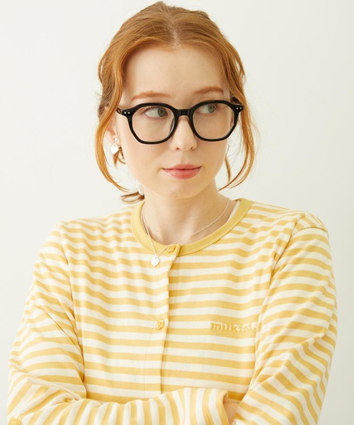 MILKFED.(ミルクフェド)の「MILKFED. LOGO WELLINGTON SUNGLASSES(サングラス・レディース・クリア/ブラック/ブラウン・ONE SIZE)」の3枚目の写真