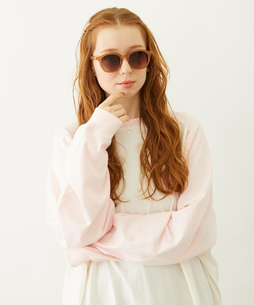 MILKFED.(ミルクフェド)の「MILKFED. LOGO WELLINGTON SUNGLASSES(サングラス・レディース・クリア/ブラック/ブラウン・ONE SIZE)」の6枚目の写真