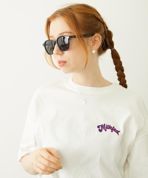 MILKFED.(ミルクフェド)の「MILKFED. LOGO WELLINGTON SUNGLASSES(サングラス・レディース・クリア/ブラック/ブラウン・ONE SIZE)」の17枚目の写真