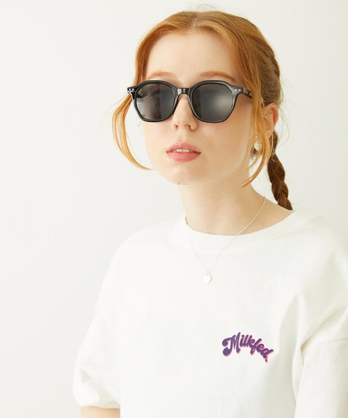 MILKFED.(ミルクフェド)の「MILKFED. LOGO WELLINGTON SUNGLASSES(サングラス・レディース・クリア/ブラック/ブラウン・ONE SIZE)」の18枚目の写真