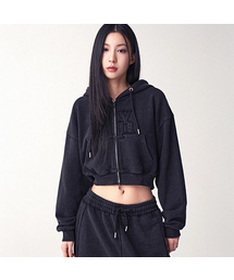 AVANDRESS | Aa Raw Crop Hood Zip-up_2Colors(パーカー)