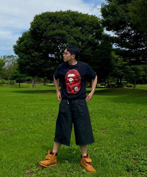 DNSR(ディーエヌエスアール)の「ワンタックバミューダデニムパンツブラック(その他パンツ・メンズ・その他・LARGE/X-LARGE/SMALL/MEDIUM)」の14枚目の写真