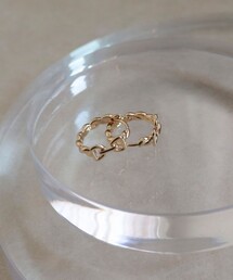 バックルモチーフフープピアス