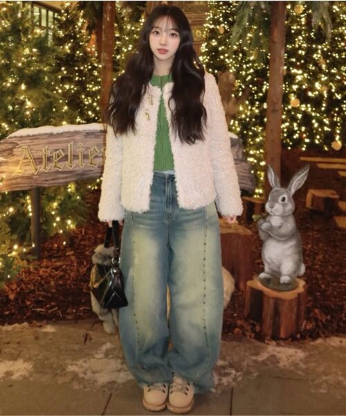 Midnight Move(ミッドナイトムーブ)の「rv line denim pants (blue)(デニムパンツ・レディース・その他・SMALL/MEDIUM)」の5枚目の写真