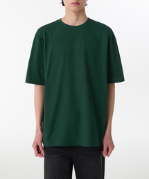 リラックスドOEクルーネックTシャツ[ディープグリーン]