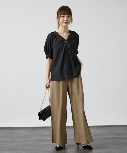 DESIGNWORKS(デザインワークス)の「リネン調ワイドパンツ(その他パンツ・レディース・ライトグレー/ネイビー/カーキ・フリー)」の22枚目の写真