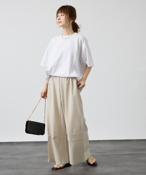 DESIGNWORKS(デザインワークス)の「リネン調ワイドパンツ(その他パンツ・レディース・ライトグレー/ネイビー/カーキ・フリー)」の17枚目の写真