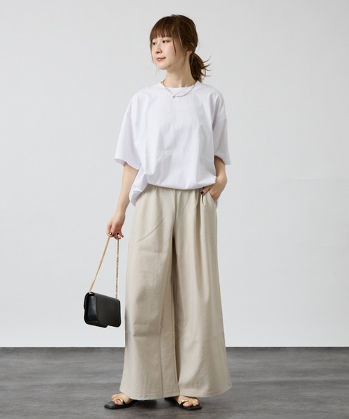 DESIGNWORKS(デザインワークス)の「リネン調ワイドパンツ(その他パンツ・レディース・ライトグレー/ネイビー/カーキ・フリー)」の18枚目の写真