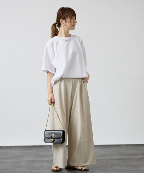 DESIGNWORKS(デザインワークス)の「リネン調ワイドパンツ(その他パンツ・レディース・ライトグレー/ネイビー/カーキ・フリー)」の19枚目の写真