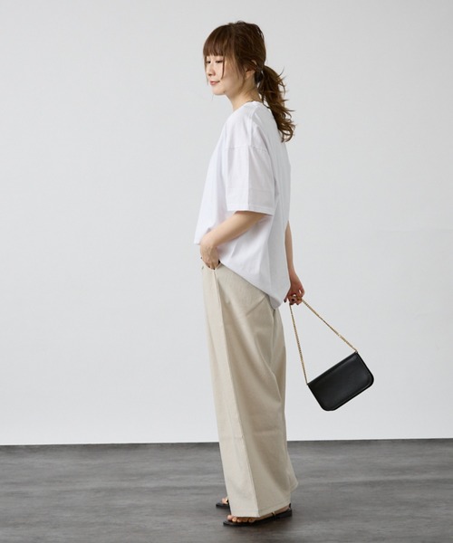 DESIGNWORKS(デザインワークス)の「リネン調ワイドパンツ(その他パンツ・レディース・ライトグレー/ネイビー/カーキ・フリー)」の20枚目の写真