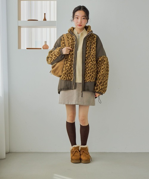 niko and...（ニコアンド）の「ストレッチコーデュロイミニスカート（スカート・レディース・ダークブラウン/アイボリー・MEDIUM/LARGE）」の13枚目の写真