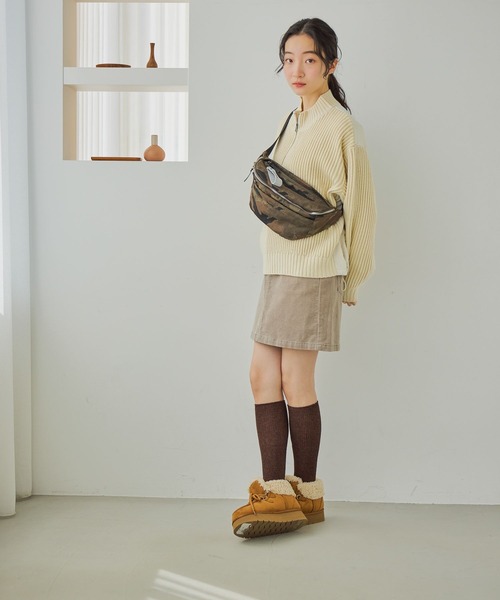 niko and...（ニコアンド）の「ストレッチコーデュロイミニスカート（スカート・レディース・ダークブラウン/アイボリー・MEDIUM/LARGE）」の15枚目の写真