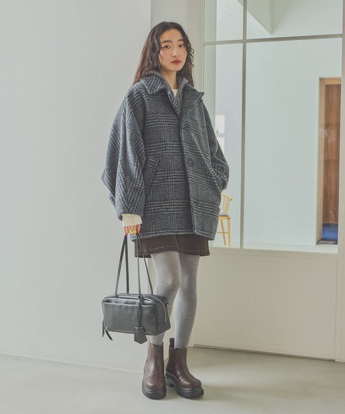 niko and...（ニコアンド）の「ストレッチコーデュロイミニスカート（スカート・レディース・ダークブラウン/アイボリー・MEDIUM/LARGE）」の4枚目の写真