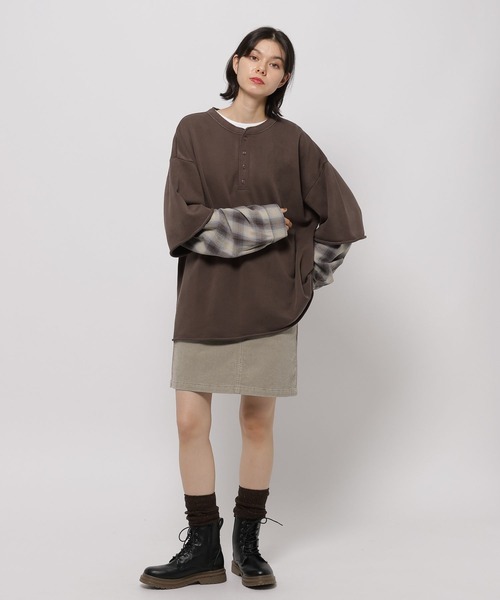 niko and...（ニコアンド）の「ストレッチコーデュロイミニスカート（スカート・レディース・ダークブラウン/アイボリー・MEDIUM/LARGE）」の22枚目の写真