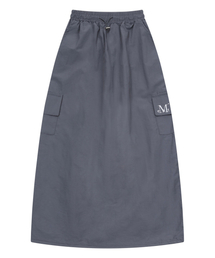 ラピナカーゴバンディングバックスリットロングスカート