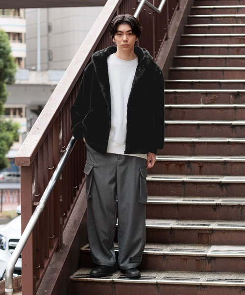 LAKOLE(ラコレ)の「ウーリッシュカーゴパンツ/606992(カーゴパンツ・メンズ・ブラック/ブラウン/チャコール・SMALL/MEDIUM/LARGE)」の7枚目の写真