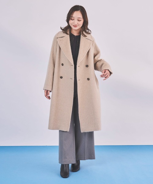 Sirin(シリン)の「ロングシャギーコート【2サイズ展開】(その他アウター・レディース・ライトグレー/ベージュ/ネイビー・X-SMALL/SMALL)」の2枚目の写真