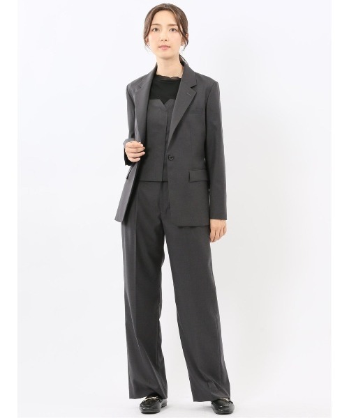 m.f.editorial(エムエフエディトリアル)の「【ストレッチ ウォッシャブル】m.f.エディトリアルレディース クリアツイル ビスチェ グレー(セットアップ可能)(スーツベスト・レディース・グレー系その他2・MEDIUM/LARGE)」の12枚目の写真