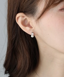 ビジューパールピアス / サージカルステンレス