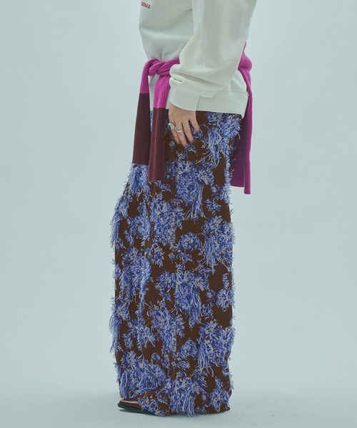 ROSE BUD（ローズバッド）の「(mag.by c)FLOWER JACQUARD PANTS（その他パンツ・レディース・ブラウン/ネイビー・S/M）」の16枚目の写真