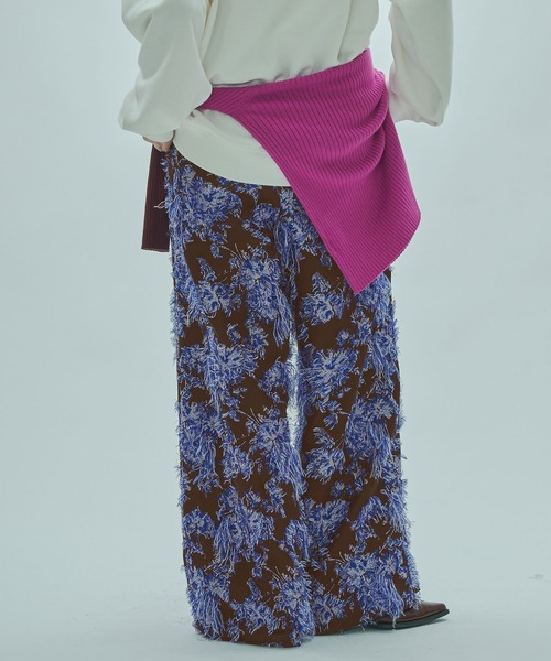 ROSE BUD（ローズバッド）の「(mag.by c)FLOWER JACQUARD PANTS（その他パンツ・レディース・ブラウン/ネイビー・S/M）」の11枚目の写真