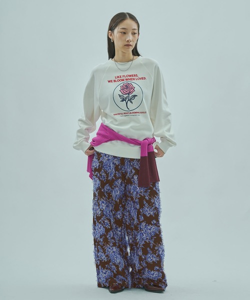 ROSE BUD（ローズバッド）の「(mag.by c)FLOWER JACQUARD PANTS（その他パンツ・レディース・ブラウン/ネイビー・S/M）」の12枚目の写真